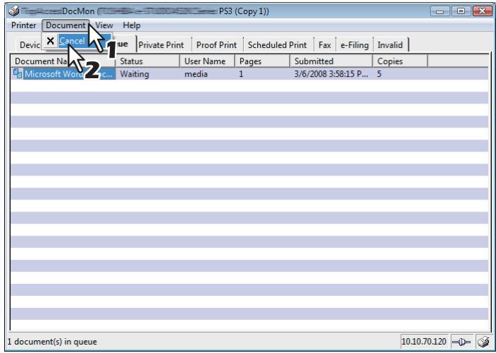 KYOCERA TASKALFA 650C - Dans le menu [Document],CHOISSEZ [Annuler]. - 1