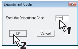 KYOCERA TASKALFA 650C - Saisissez le code département à 5 chiffres, puis cliquez sur [OK]. - 1