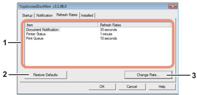 KYOCERA TASKALFA 650C - ■ Modification des paramètres de taux de rafraîchissement - 1
