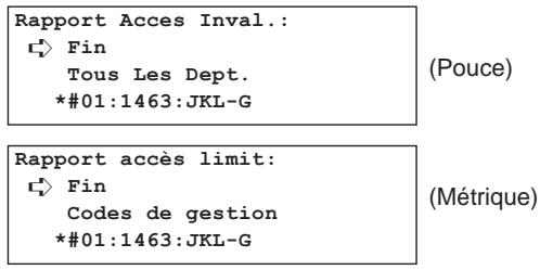 KYOCERA VI-230L - Impression d'un rapport d'accès limité - 10