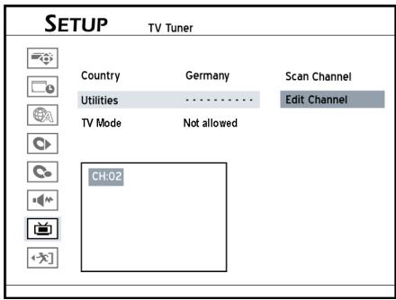 MEDION BDA81477 - Étape 3 : modifier la liste des chaîns de télévision - 1