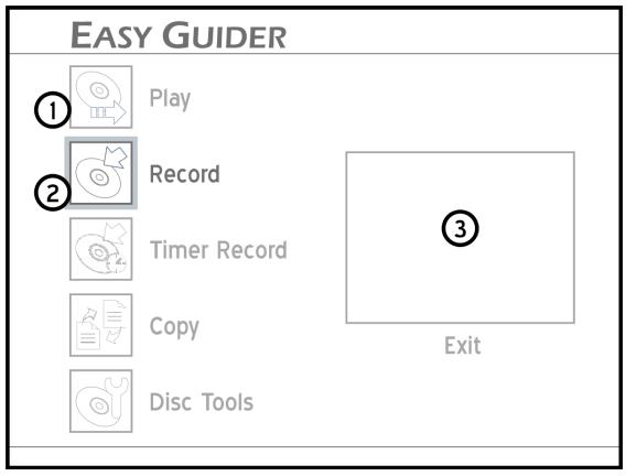 MEDION BDA81477 - Affichage du menu easy-guider - 1