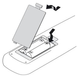 MEDION BDA81477 - Insérer les piles dans la télécommande - 1