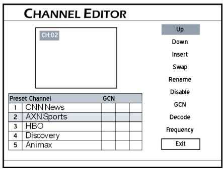 MEDION BDA81477 - Déplacement d'une chaîne de télévision vers le haut/bas - 1