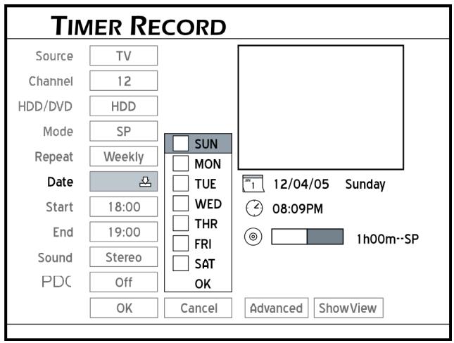 MEDION BDA81477 - Een timerprogramming instellen via datum/tijd - 1