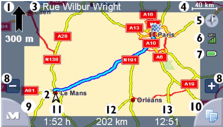MEDION LOGICIEL DE NAVIGATION - Affichage de la carte - 2