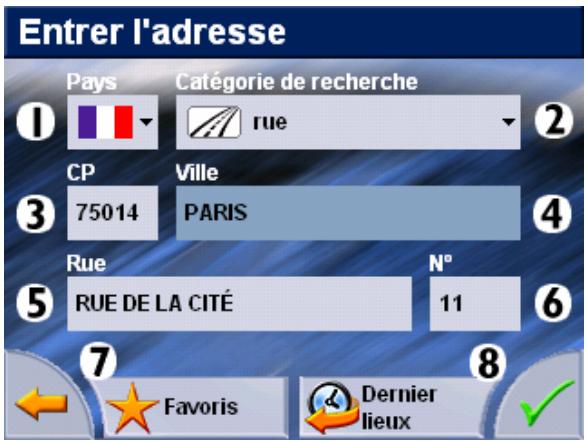 MEDION LOGICIEL DE NAVIGATION - Saisie de la destination - 1
