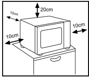 MEDION MD 10940 - Respectez les distances minimales et ne recouvrez en aucun cas les fentes d'aération. - 1