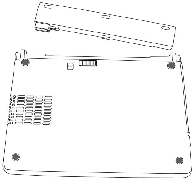 MEDION SIM 2060 - Mise en place de la batterie - 1