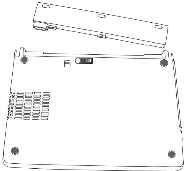 MEDION SIM 2070 - Mise en place de la batterie - 1