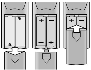 MEDION MD 81290 - Insérer les piles dans la télécommande - 1