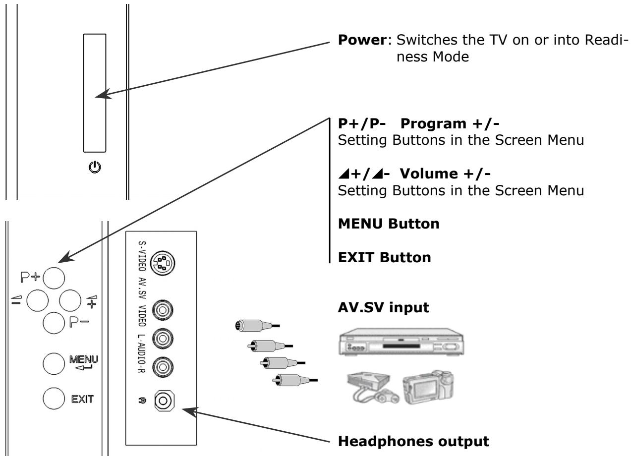MEDION 50 PLASMA DISPLAY MD 30150 - CONTROL ELEMENTS AND SIDE CONNECTIONS - 2