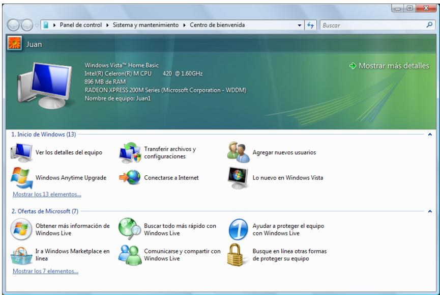 MEDION AKOYA X7810 - Windows Vista® - Centro de bienvenida - 1