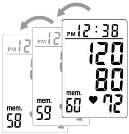 MEDION BLOOD PRESSURE MONITOR MD 42780 - Displaying memory values - 2