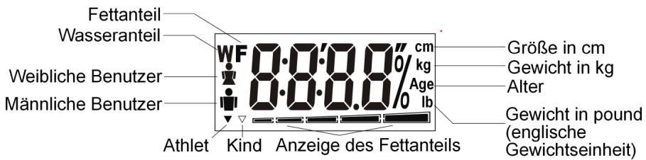 MEDION BODY FAT SCALE MM 10624 - Die Anzeigen im Display - 1