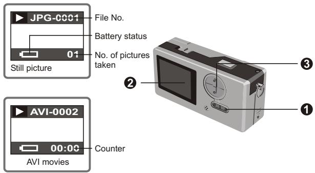MEDION DIGITAL CAMERA MD 7466 - Play the still pictures and AVI Movies - 1