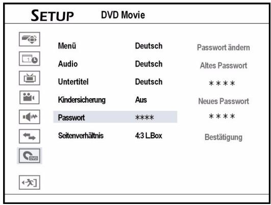 MEDION DVD RECORDER MD 82000 - Password einstellen - 1