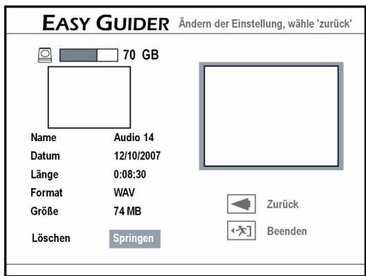 MEDION DVD RECORDER MD 82000 - Aufräumen (HDD) - 1