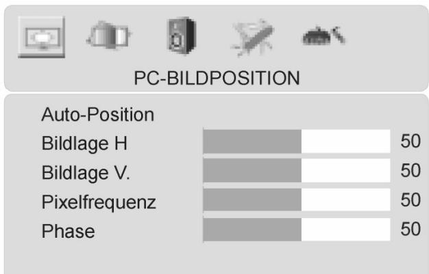 MEDION LCD TV MD 32532 - Menu PC-BILDPOSITION - 1