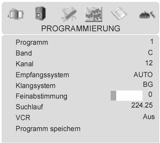 MEDION LCD TV MD 32532 - Menu PROGRAMMIERUNG - 1