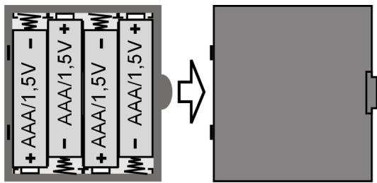MEDION MD 11540 - Inserimento dellepile - 1