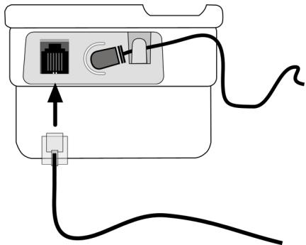 MEDION MD 81877 - Branchement de la base sur la prise téléphonique - 1