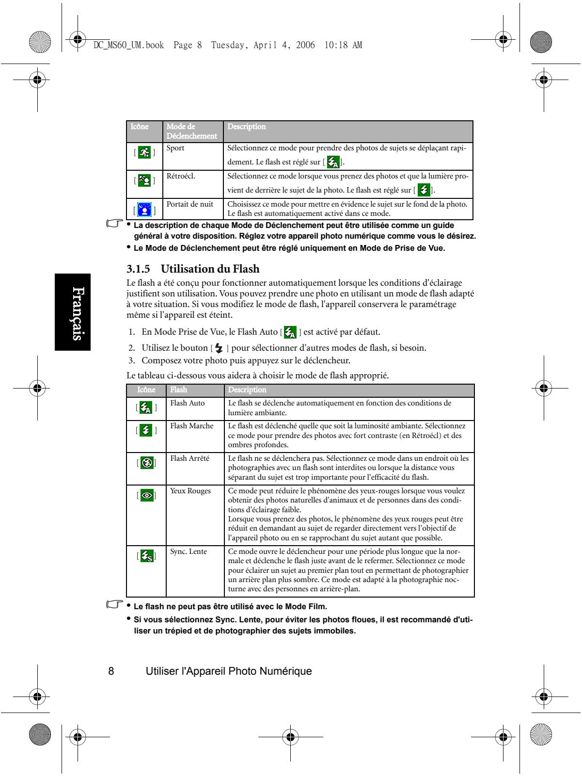 MEDION MD 85472 - Configurer le mode déclenchement - 7