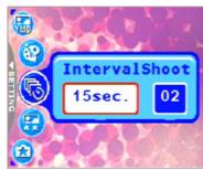 MEDION MD 85472 - Regolazione dell'Intervallo scatti: - 1