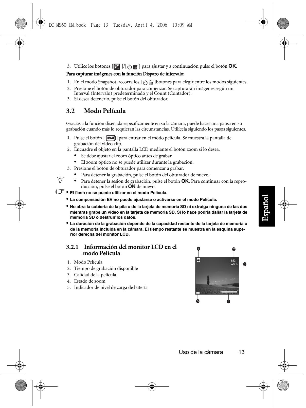 MEDION MD 85472 - Uso de la camarara - 4