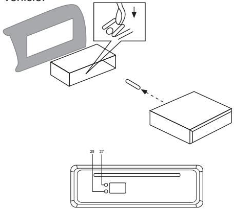 MEDION RDS CAR RADIO MD 41550 - Installation of the radio in the ISO slot of your car. - 1