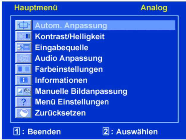 MEDION MD 20120 - Das OSD-MENU - 1