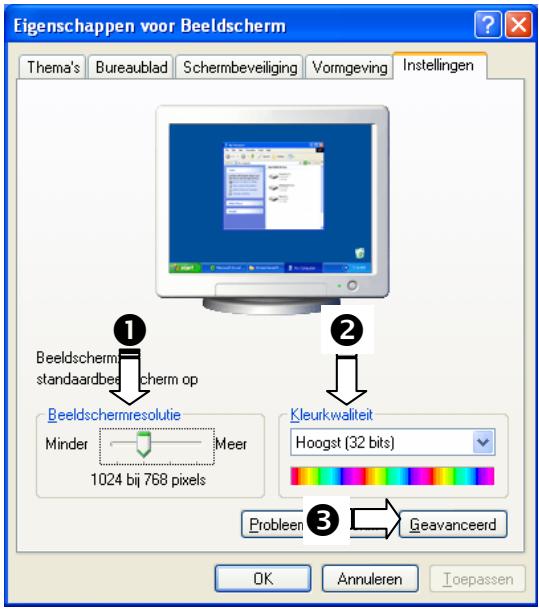 MEDION MD 20120 - Windows XP: Eigenschappen voor beeldschemm - 1