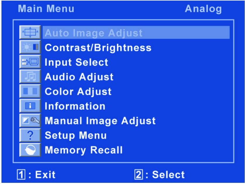 MEDION MD 20120 - El OSD (Visualización en pantalla) - 1