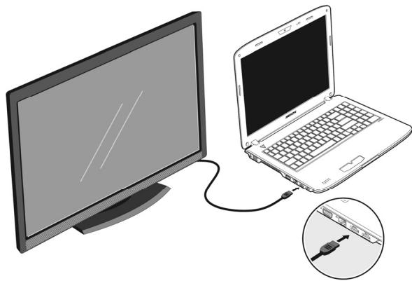 MEDION AKOYA P6624 MD 98390 - Connexion d'un monitreur externe - 2