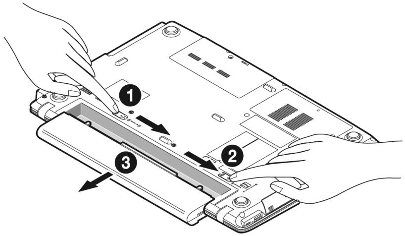 MEDION AKOYA P6624 MD 98390 - Entnehmen des Akkus - 1