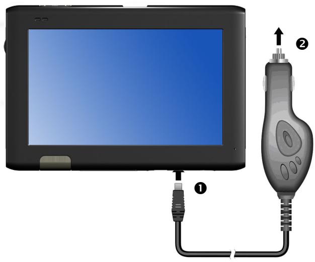 MEDION GOPAL-P5235-M20-MD-97062 - Brancher l'adaptateur voiture - 1