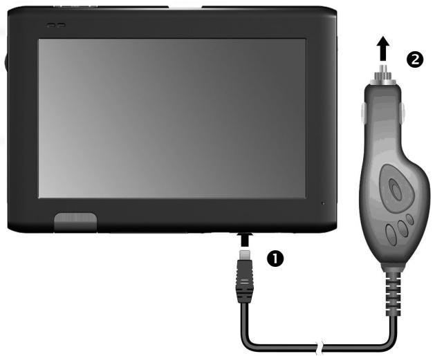 MEDION GOPAL-P5435-M10-MD-97509 - Autoadapter aansluten - 1