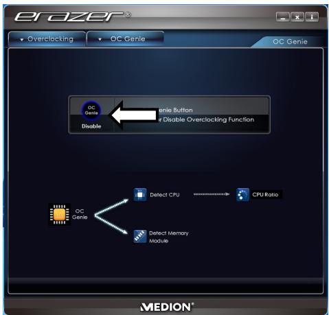 MEDION ERAZER X5357 D - Overclocking du processeur avec le bouton dans le MEDION® ERAZER® Control Center - 3