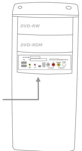 MEDION PC MD 8818 A-FR - Öffnen und Schlieben der Frontblende - 2