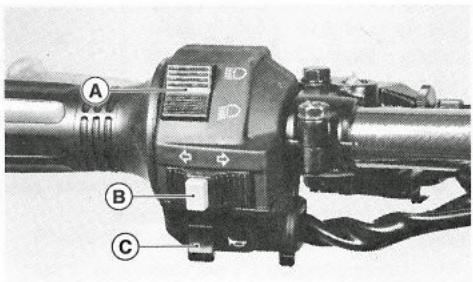KAWASAKI ELIMINATOR 125 - Contacteurs à la poignée gauche inverseur feu de route/de croissement - 1