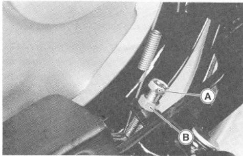 KAWASAKI ELIMINATOR 125 - Réglage de la position de la pédale - 1
