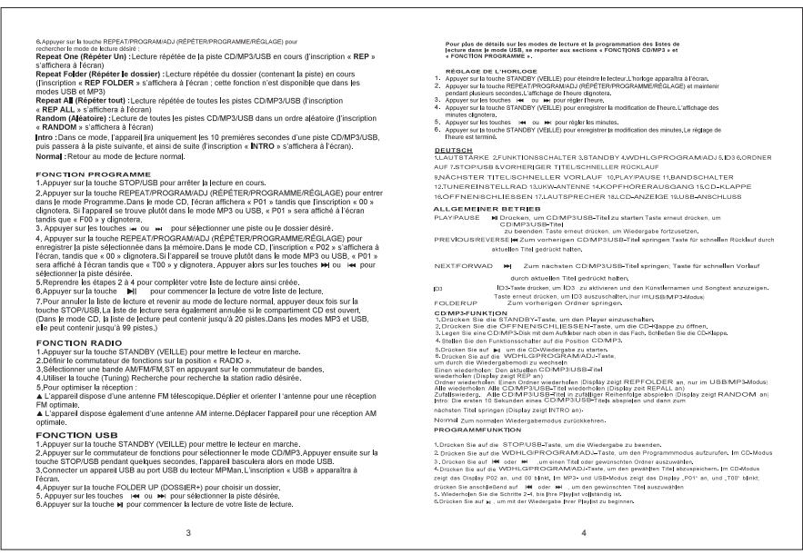 MPMAN CSU562 - Brand:MPMAN   Item:Instruction manual   Size:A4   Color:black&white - 2