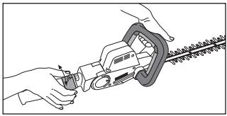 GARDENA EHT 640 VARIO - Branchement électrique / Utilisation du bloque-câble - 1