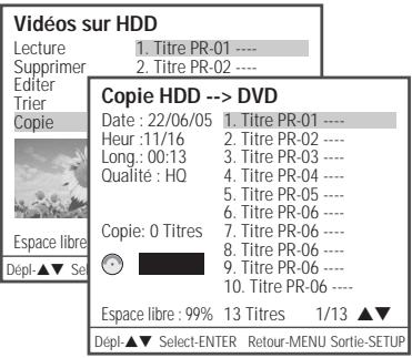 DAEWOO DH-6105 - Montage d'un titre HDD vers un DVD - 1
