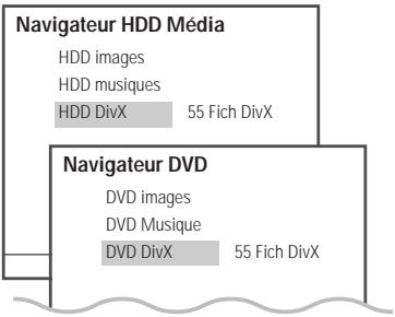 DAEWOO DH-6105 - Lecture de fichiers divx (HDD media, DVD) - 1