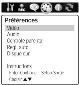 DAEWOO DH-6105 - Preferences / reglages video - 1