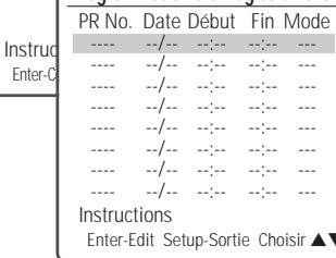DAEWOO DH-6105 - Programmation d'un enregistrement à partir de l'écran de programmation manuelle - 2