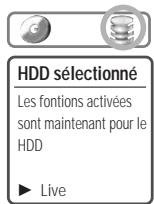 DAEWOO DH-6105 - Pour commencer, passer en mode "HDD vidéos - 1