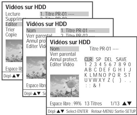 DAEWOO DH-6105 - Changement du nom ("labellisation") d'un titre - 1