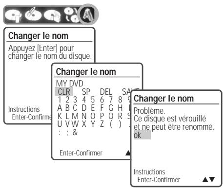 DAEWOO DH-6105 - Modification du nom du disque - 2